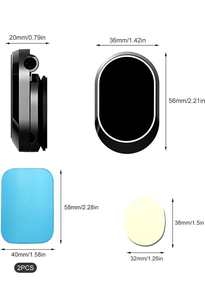 Araç İçi Telefon Tutucu Tüm Modeller ile Uyumlu 360 Dönebilen Metal Mıknatıslı Katlanabilir Tutucu