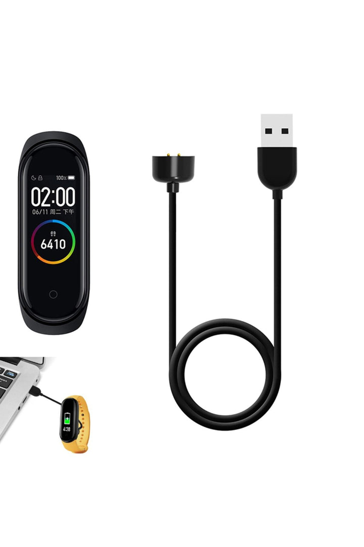 Xiaomi Mi Band 5/6/7 Şarj Kablosu M5-m6-m7 Siyah Renk Bileklik Usb Şarj Aleti