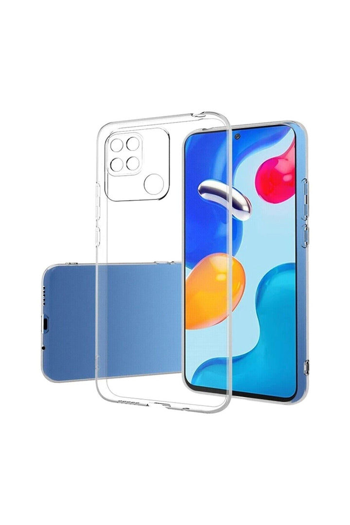 Xiaomi Redmi 10C Uyumlu Kılıf 3D Kamera Korumalı Darbe Önleyici Şeffaf Esnek Transparan Silikon