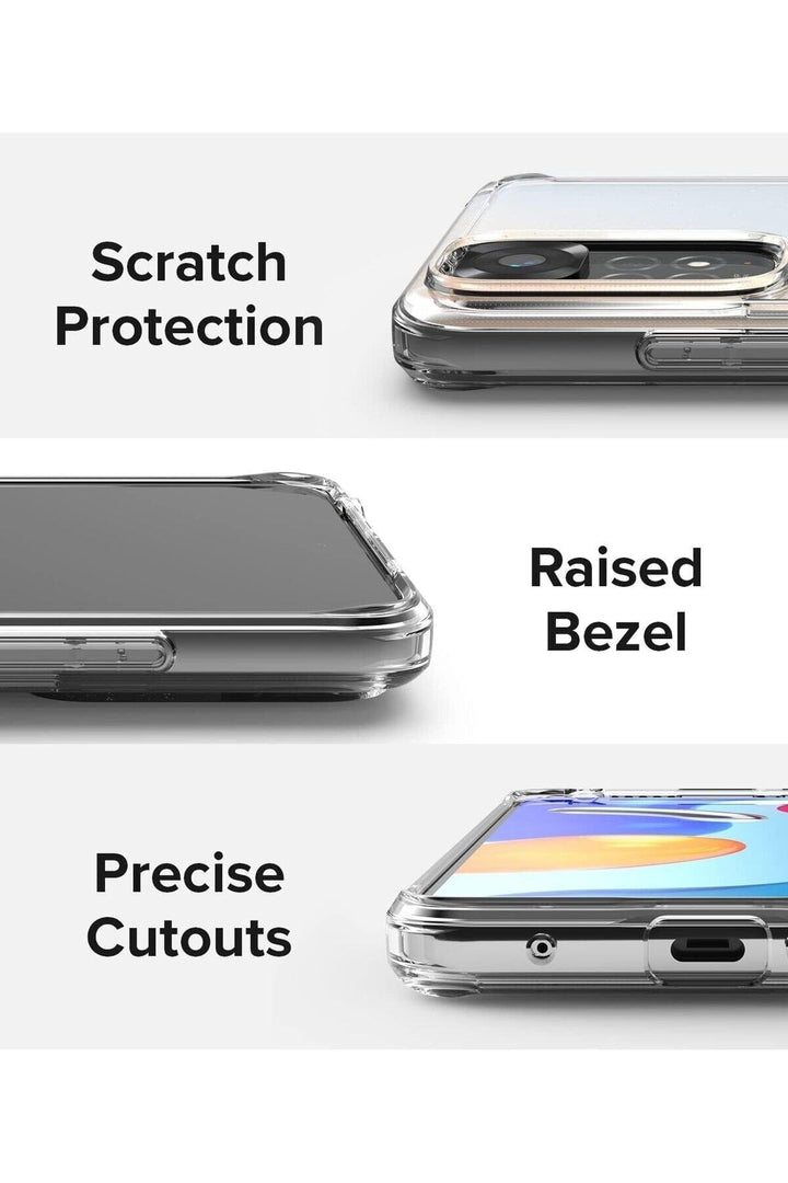 Xiaomi Redmi Note 11 Uyumlu Kılıf 3D Kamera Korumalı Darbe Önleyici Şeffaf Transparan Esnek Silikon