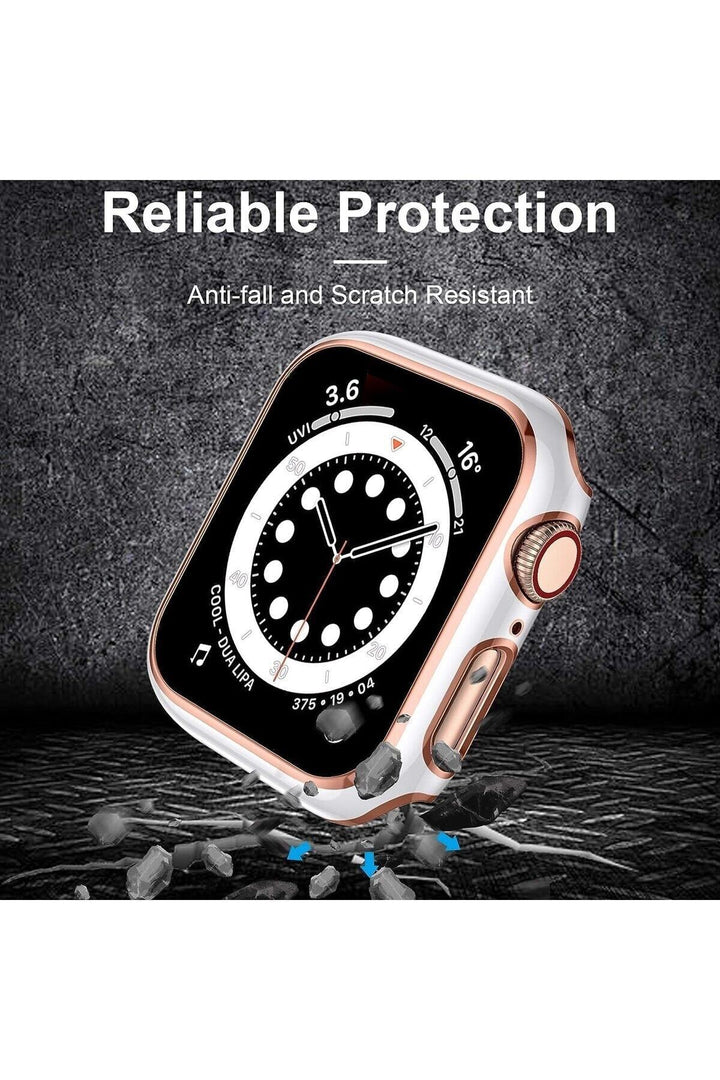 Apple Watch Se 6 5 4 40mm Uyumlu Kılıf Ekran ve Kasa Koruyucu Tam Kaplayan Parlak Watch Kasa Koruma