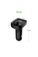 Load image into Gallery viewer, Araç Fm Transmitter 5.0 Bluetooth Araç Kiti Usb Mp3 Sd Kart Flash Için Uygun Çakmaklık Girişli
