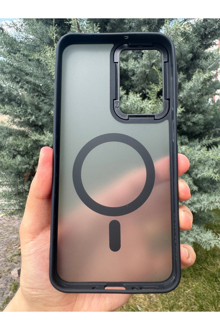 Samsung Galaxy A26 Uyumlu Kılıf Magsafe Renkli Kamera Etrafı Koruyucu Metalik Silikon Sararmaz Kapak