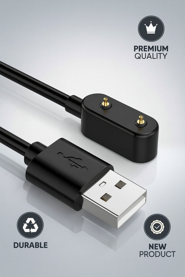 Huawei Band 6/6 Pro/7 Uyumlu Şarj Kablosu Siyah Renk Usb Şarj Aleti Kablosu Şarj Cihazı Kablosu