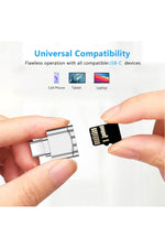 Load image into Gallery viewer, Type-C To Micro SD/TF Card Reader iPhone/Samsung/Xiaomi/Macbook/iPad/Tablet/PC Uyumlu Metal Çevirici