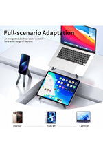 Load image into Gallery viewer, Laptop/Notebook/Macbook Uyumlu Yüksek Kalite Katlanabilir Taşınabilir Çantalı Metal Masa Üstü Standı