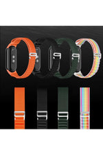 Load image into Gallery viewer, Xiaomi Mi Band 8/9 Uyumlu Kumaş Kordon Metal Tokalı Ayarlanabilir Lansman Kordon
