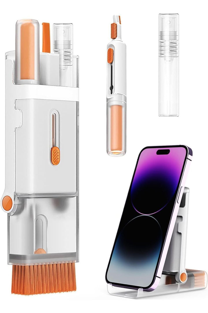 Çok Fonksiyonlu Katlanabilr Telefon Standı Telefon/Airpods/Kulaklk/PC/Klavye Temizleme Temizlik Kiti