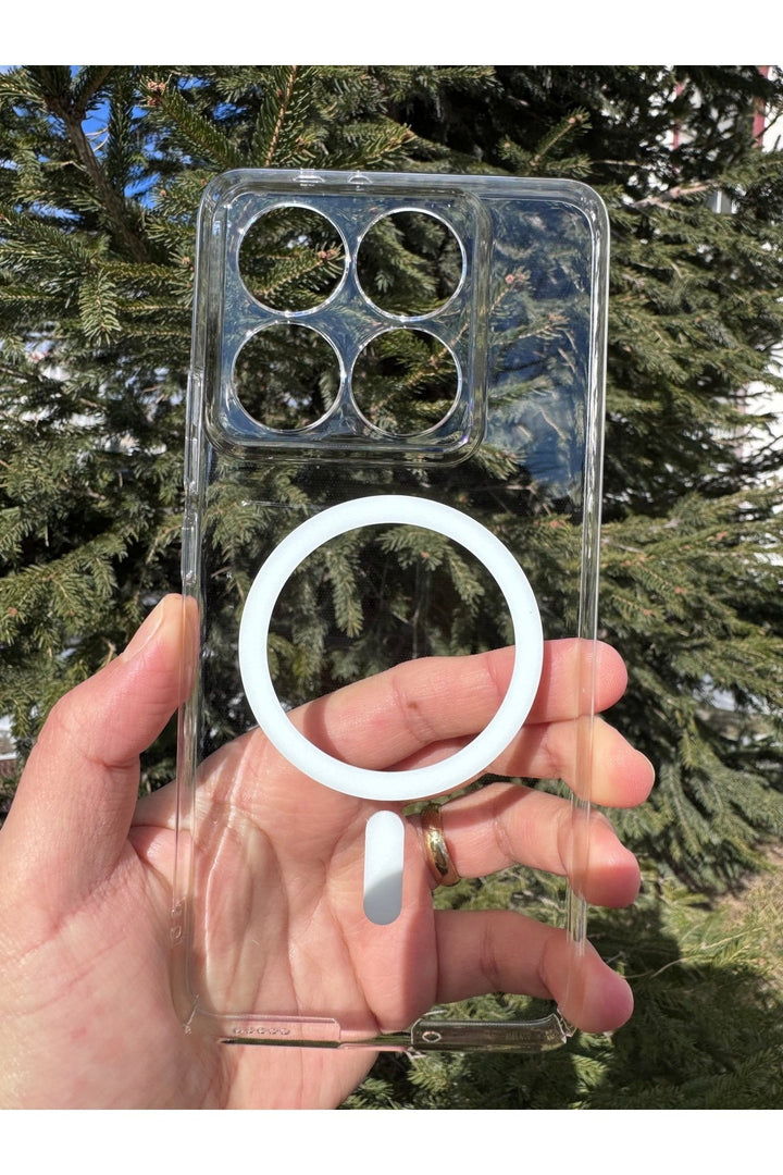 Xiaomi Mi 14T Pro Uyumlu Kılıf Sert Sararmaz Magsafe Kamera Korumalı Koruyucu İnce Şeffaf Kapak