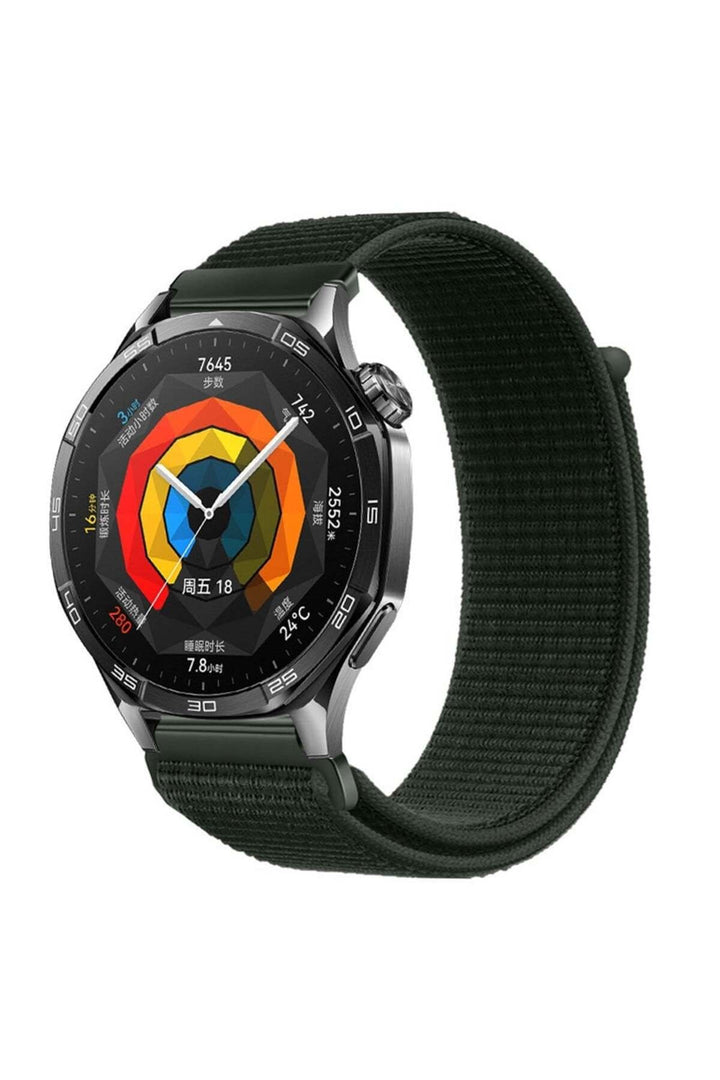 Huawei Watch GT2e/GT2/GT2 Pro/GT3/GT3 Pro/GT4/GT5 46mm Sport Kumaş Ayarlanabilir Cırt Cırtlı Kordon
