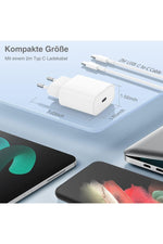 Load image into Gallery viewer, Samsung Galaxy S21/S22/S23/24/S24 Plus/S24 Ultra Uyumlu Hızlı Şarj 25W USB-C Type-C PD Şarj Cihazı