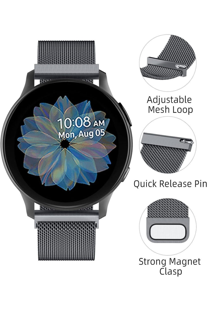 Huawei Watch GT/GT2E/GT2/GT2 Pro/GT3/GT3 Pro/GT4 46mm Uyumlu Metal Ayarlanabilir Mıknatıslı Kordon
