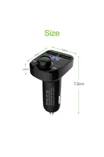 Load image into Gallery viewer, Araç Fm Transmitter 5.0 Bluetooth Araç Kiti Usb Mp3 Sd Kart Flash Için Uygun Çakmaklık Girişli