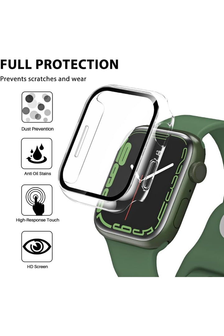 Apple Watch Se 6 5 4 44mm Uyumlu Kılıf Ekran ve Kasa Koruyucu Şeffaf Parlak Watch Kasa 360 Koruma