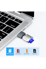 Load image into Gallery viewer, Type-C To Micro SD/TF Card Reader iPhone/Samsung/Xiaomi/Macbook/iPad/Tablet/PC Uyumlu Metal Çevirici