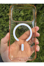 Load image into Gallery viewer, iPhone 17 Pro Uyumlu Kılıf Magsafe Sert Sararmaz Kamera Kenarı Koruyucu Dayanıklı Renkli Kapak