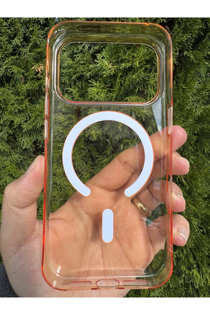 iPhone 17 Pro Uyumlu Kılıf Magsafe Sert Sararmaz Kamera Kenarı Koruyucu Dayanıklı Renkli Kapak