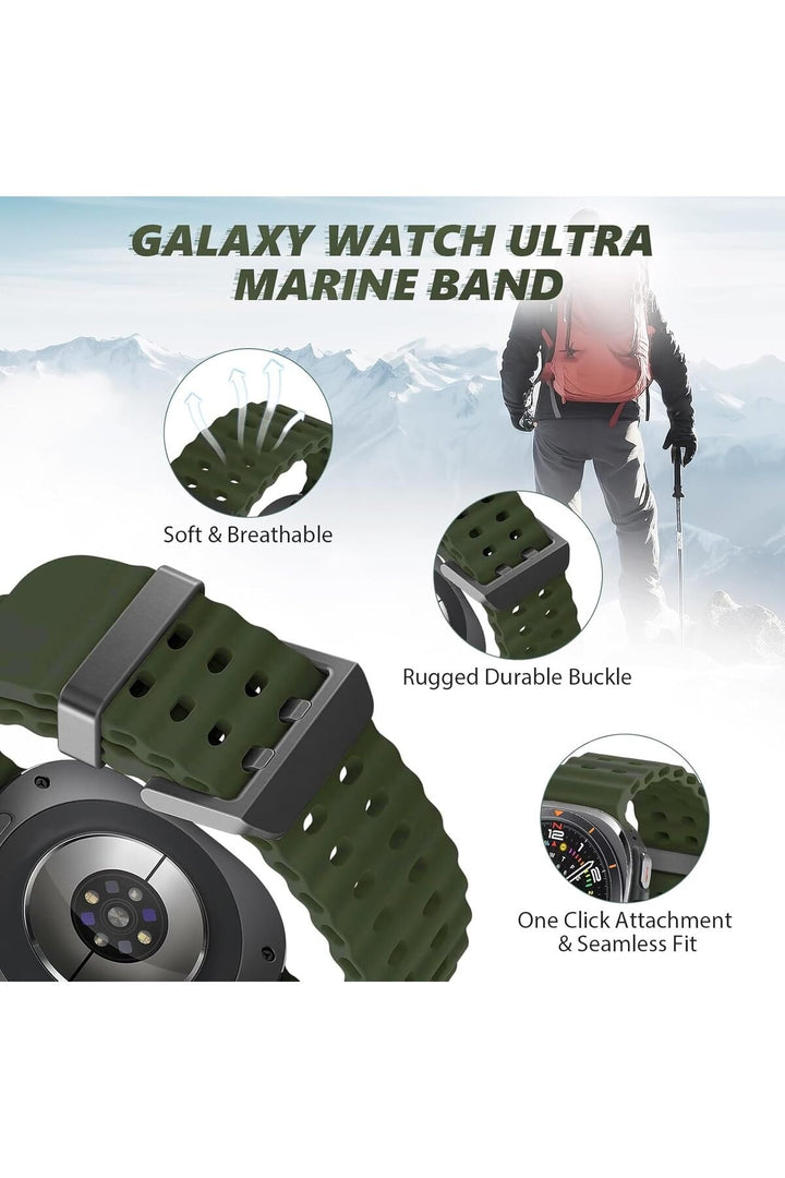 Samsung Galaxy Watch Ultra 47mm Uyumlu Kordon Liquid Silikon Spor Renkli Kordon