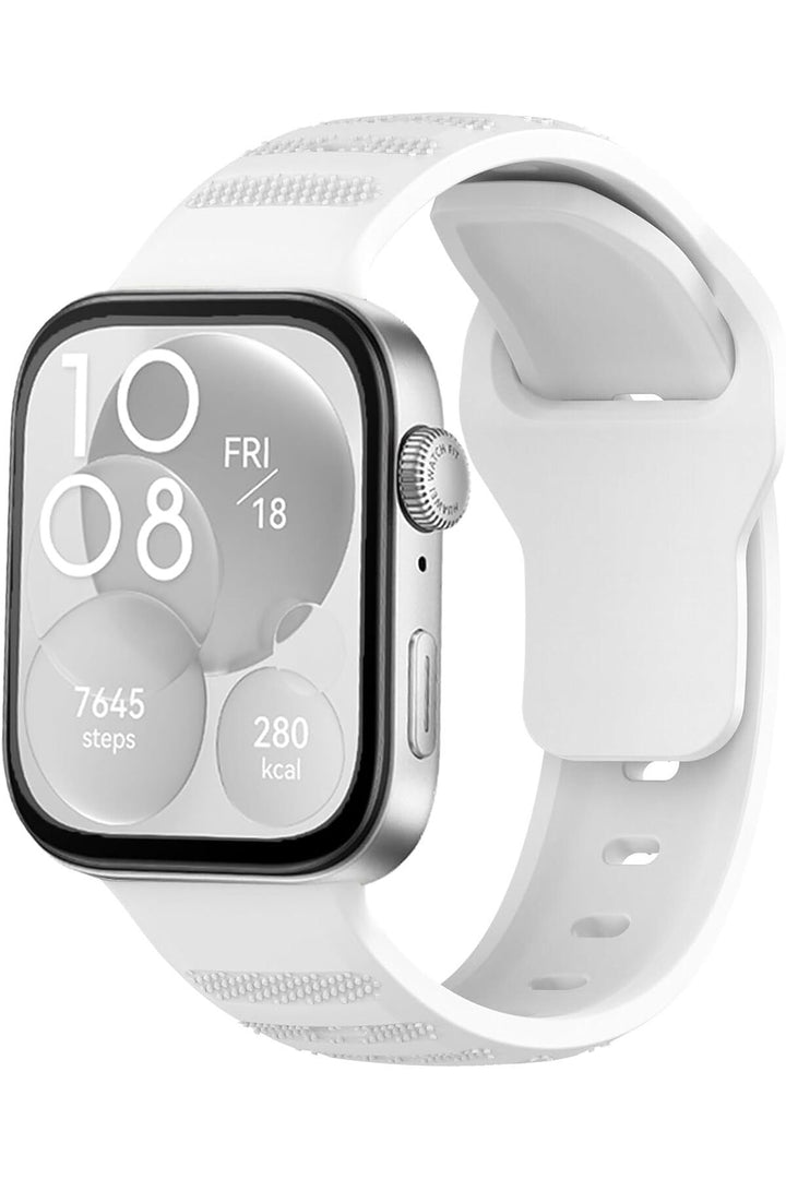 Huawei Watch Fit3 Uyumlu Kordon Liquid Silikon Ayarlanabilir Renkli Lansman Kordon