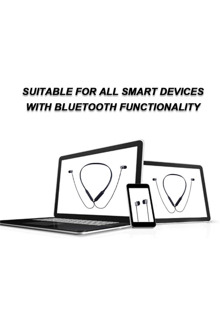 Uzun Kullanım Süreli Sporcu Bluetooth Kulaklık Kablosuz Boyun Bantlı Ense Tipi Arama Cevaplama Tuşlu