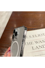 Load image into Gallery viewer, iPhone 15 Pro Max Uyumlu Kamera Korumalı Kılıf Siyah Magsafe Hoparlör Filtreli Sararmaz Kapak