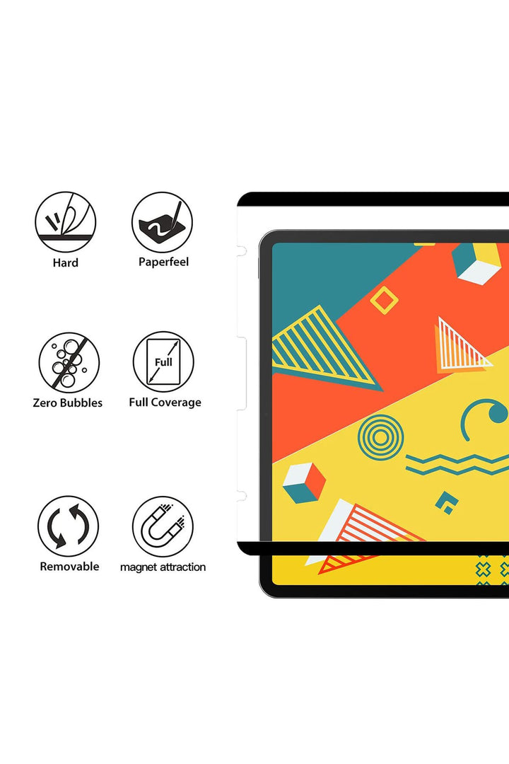 iPad Air 4/5 10.9 Uyumlu Ekran Koruyucu Kolay Kullanılabilir Manyetik Paper Like Kağıt Hissi Çizim