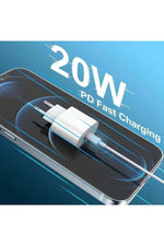 Load image into Gallery viewer, Apple iPhone 20W Hızlı Şarj Özellikli Usb-C Power Güç Adaptör ve Kablo (iPhone 14 - 13 - 12 - 11)