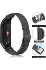 Load image into Gallery viewer, Xiaomi Mi Band 8 Uyumlu Kordon Ayarlanabilir Mıknatıslı Metal Hasır Manyetik Paslanmaz Kordon