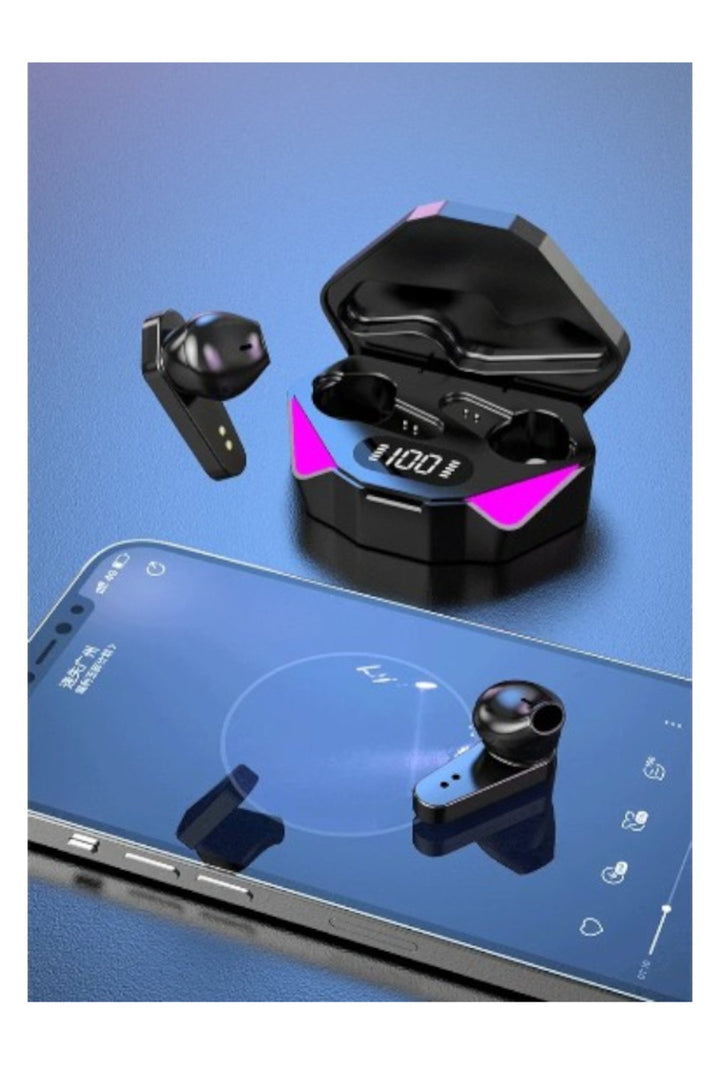iPhone/Samsung/Mi ve Tüm Cihazlar ile Uyumlu Bluetooth Oyun Kulaklık LED Göstergeli Işıklı Kutulu