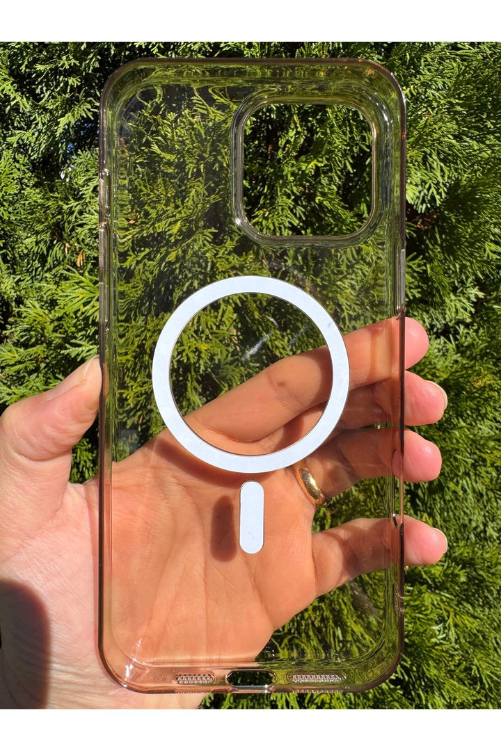iPhone 16 Pro Max Uyumlu Kılıf Sert Sararmaz Magsafe Kamera Kenarı Koruyucu Dayanıklı Çöl Titanyum