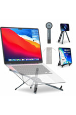 Load image into Gallery viewer, Laptop/Notebook/Macbook Uyumlu Yüksek Kalite Katlanabilir Taşınabilir Çantalı Metal Masa Üstü Standı