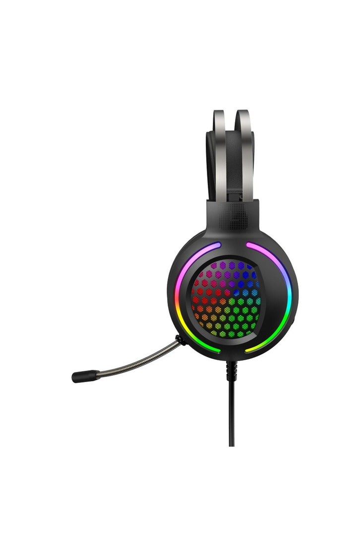 Kulaküstü Oyuncu Kulaklık RGB Led Işıklı Gaming Ayarlanabilir USB 3.5mm Jack Mikrofonlu PC/PS/X-Box