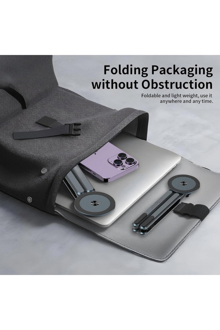 Laptop/Notebook/Macbook Uyumlu Yüksek Kalite Katlanabilir Taşınabilir Çantalı Metal Masa Üstü Standı