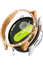 Load image into Gallery viewer, Samsung Galaxy Watch 4/5/6/7 40mm Uyumlu Kılıf Ekran ve Kasa Koruyucu Parlak Taşlı Kasa Koruma Guard