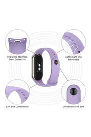 Xiaomi Mi Band 8 Uyumlu Kordon Liquid Silikon Ayarlanabilir Renkli Lekelere Dayanıklı Lansman Kordon