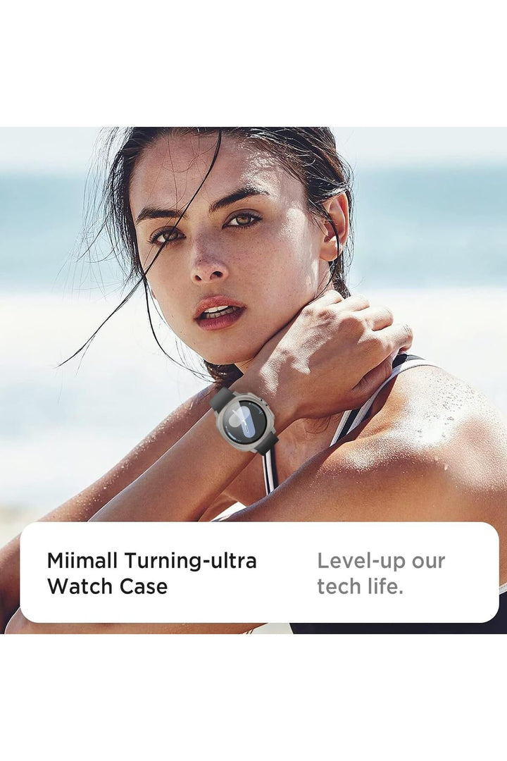 Samsung Galaxy Watch 7 44mm Uyumlu Kılıf Kasa ve Ekran Koruyucu Darbelere Çizilmelere Karşı Dayanklı