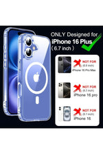 Load image into Gallery viewer, iPhone 16 Plus Uyumlu Kılıf Kamera Koruma Camı Ekran Koruyucu Şeffaf Magsafe Temperli Cam Koruma