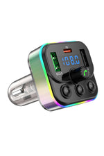 Load image into Gallery viewer, Bluetooth Araç Kiti FM Transmitter USB Type-C PD RGB LED Işıklı Flash Bellek MP3 Çakmaklık Girişli