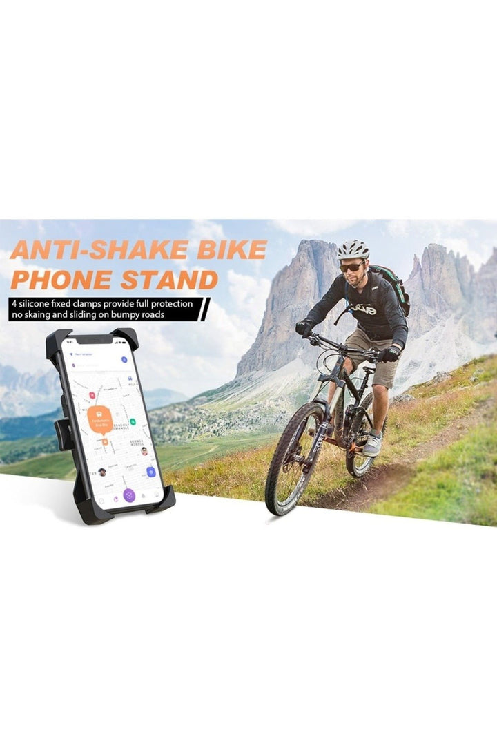 Ayarlanabilir 360° Dönebilen Gidon Aparatlı Telefon Tutucu – Bisiklet/Motosiklet/ATV/Scooter Uyumlu