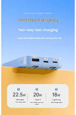 Load image into Gallery viewer, iPhone 12/13/14/15/16 Plus/17 Pro Max Uyumlu 12000 Powerbank Kablolu ve Kablosuz Hızlı Şarj Cihazı