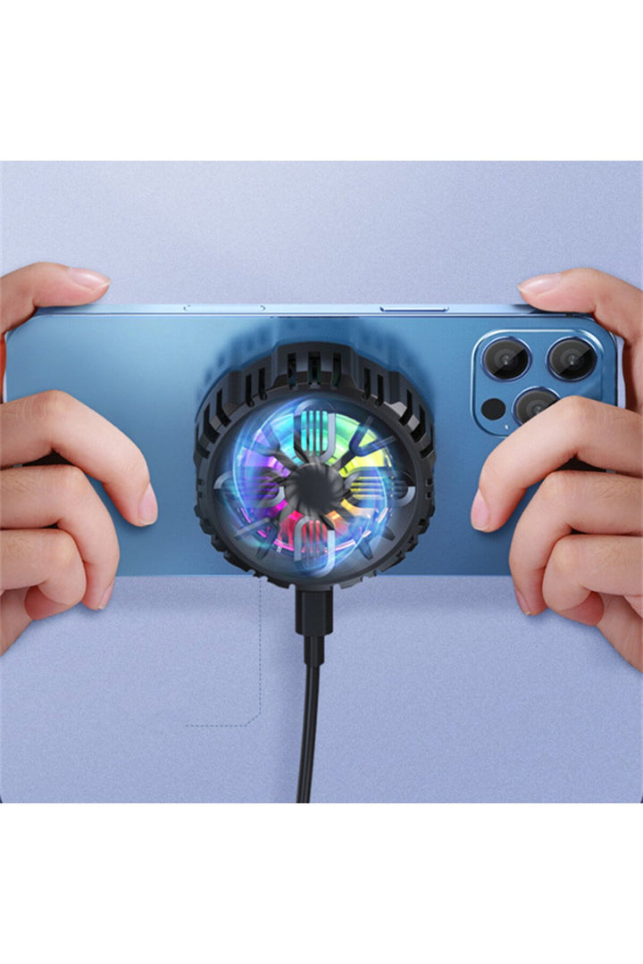 iPhone/Samsung ve Telefon Kıskaç Aparatlı Magsafe Tabletler için Soğutucu RGB Isı Önleyici Fan