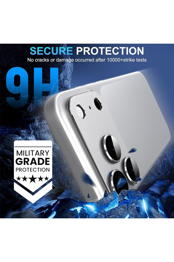 iPhone 17 Pro Max Uyumlu Kamera Koruyucu Lens Metal Temperli Cam Kamera Çevresi Tam Koruma