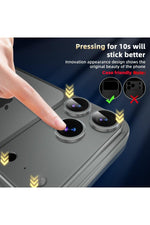 Load image into Gallery viewer, iPhone 17 Pro Max Uyumlu Kamera Koruyucu Lens Metal Temperli Cam Kamera Çevresi Tam Koruma