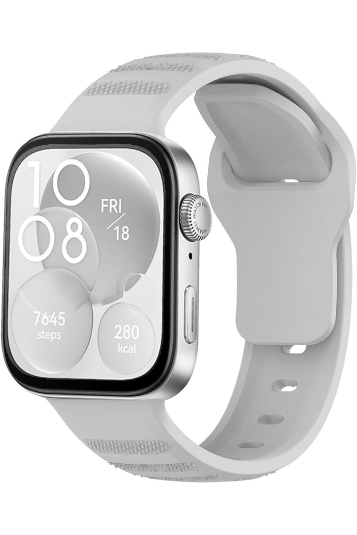 Huawei Watch Fit3 Uyumlu Kordon Liquid Silikon Ayarlanabilir Renkli Lansman Kordon