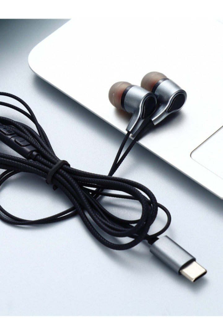 Yüksek Kaliteli iPad iPhone 15/16 Plus/17 Pro Max Uyumlu Kulaklık Silikon Mikrofonlu Type-C Kulaklık
