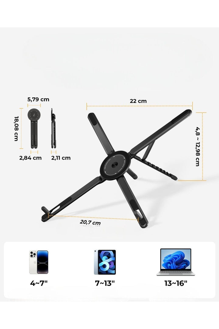 Macbook/iPad/Laptop/iPhone 12/13/14/15/16 Plus/17 Pro Max Uyumlu Metal Magsafe Telefon Tutucu Stand
