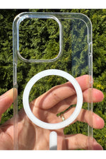 Load image into Gallery viewer, iPhone 14 Pro Uyumlu Kılıf Sert Sararmaz Magsafe Kamera Kenarı Koruyucu Dayanıklı Kapak