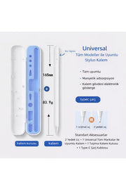 iPhone/iPad/Samsung iOS ve Android Uyumlu Dokunmatik Kalem Taşıma ve Saklama Kutulu Stylus Pencil