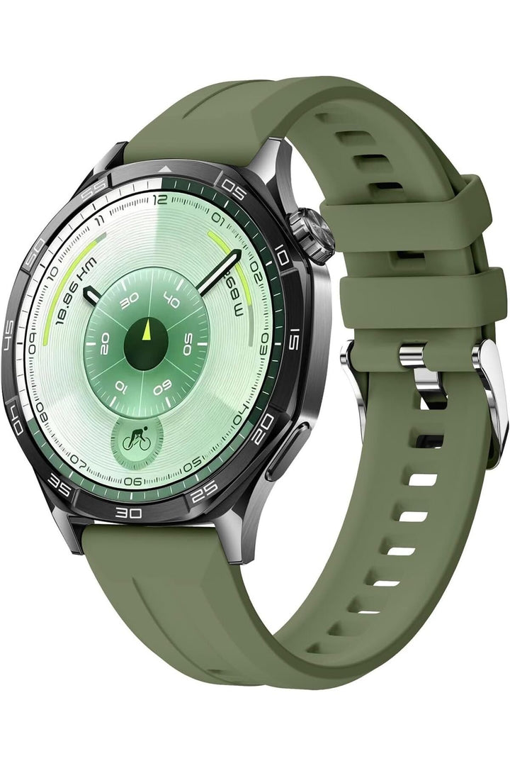 Huawei Watch Gt2e/GT2/GT2 Pro/GT3/GT3 Pro/GT4/GT5/GT6 46mm Yeşil Kumaş Ayarlanabilir Lansman Kordon