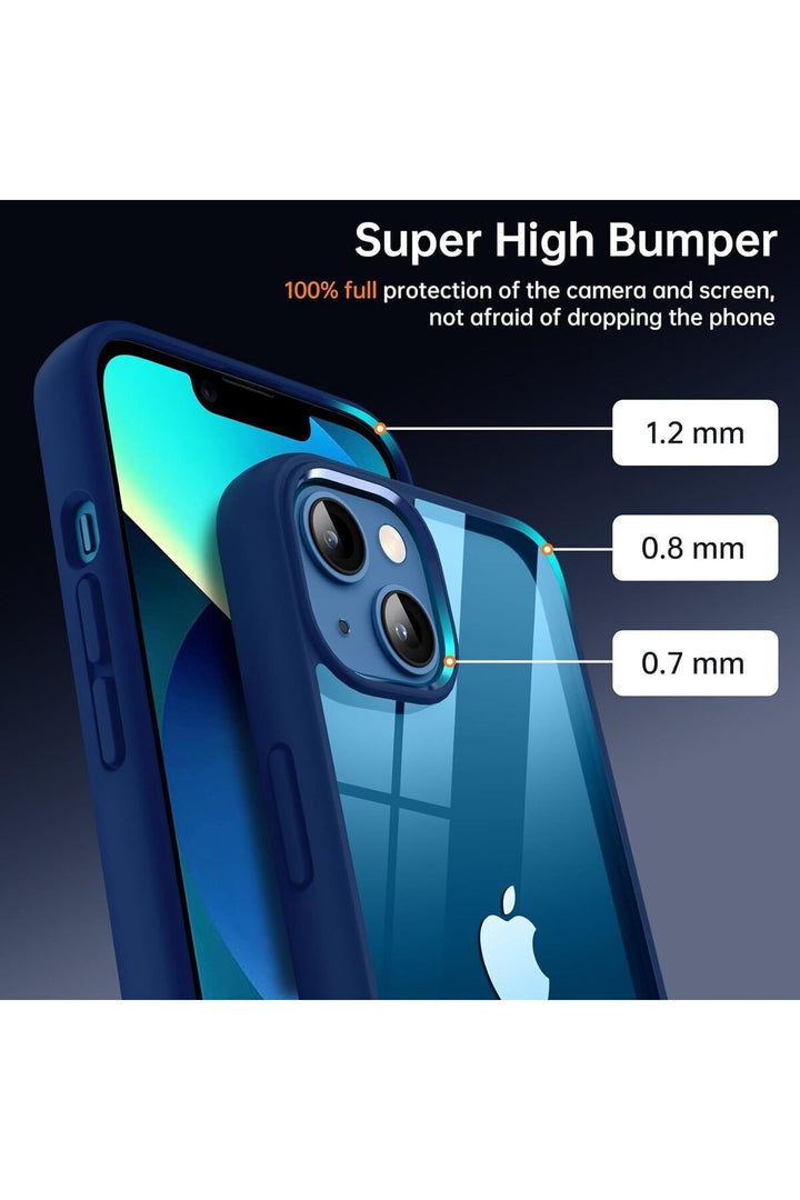 iPhone 14 Uyumlu Kılıf Kamera Çevresi Metal Sararmaya Karşı Dayanıklı Koruyucu Silikon Kapak